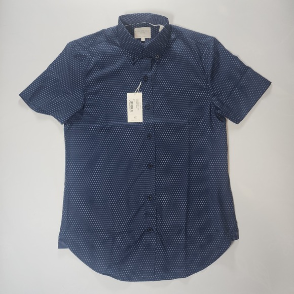 Con.Struct Shirt Mens S Lot of 2 Slim Fit 4 Way Stretch Geometric Polka Dots NEW - Picture 2 of 16